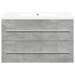 Casa si Gradina - Mobilier - Seturi de mobilier - Seturi baie - Set mobilier de baie, 2 piese, gri beton, lemn compozit - Infinity.ro