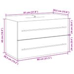 Casa si Gradina - Mobilier - Seturi de mobilier - Seturi baie - Set mobilier de baie, 2 piese, gri beton, lemn compozit - Infinity.ro