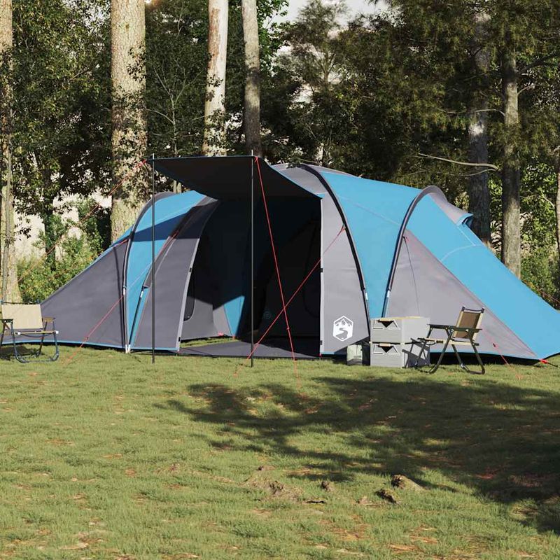 Sport si Outdoor - Camping - Corturi camping - Cort de familie cupola, 6 persoane, albastru, impermeabil - Infinity.ro