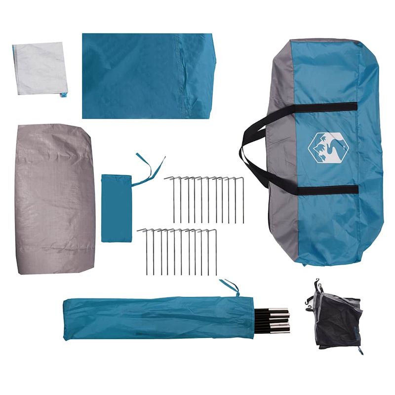 Sport si Outdoor - Camping - Corturi camping - Cort de familie cupola, 6 persoane, albastru, impermeabil - Infinity.ro