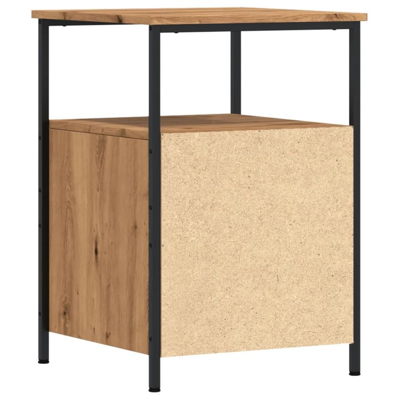 Casa si Gradina - Mobilier - Comode si corpuri - Noptiere - Noptiera, stejar artizanal, 34x35,5x50 cm, lemn prelucrat - Infinity.ro