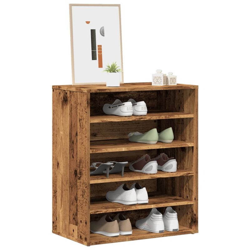 Casa si Gradina - Mobilier - Organizare si depozitare - Organizator incaltaminte - Pantofar, lemn vechi, 60x35x70 cm, lemn prelucrat, model shoe cabinet without door - Infinity.ro