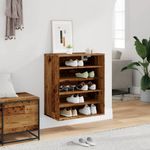 Casa si Gradina - Mobilier - Organizare si depozitare - Organizator incaltaminte - Pantofar, lemn vechi, 60x35x70 cm, lemn prelucrat, model shoe cabinet without door - Infinity.ro