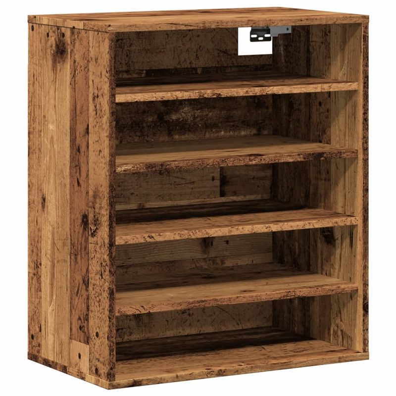 Casa si Gradina - Mobilier - Organizare si depozitare - Organizator incaltaminte - Pantofar, lemn vechi, 60x35x70 cm, lemn prelucrat, model shoe cabinet without door - Infinity.ro