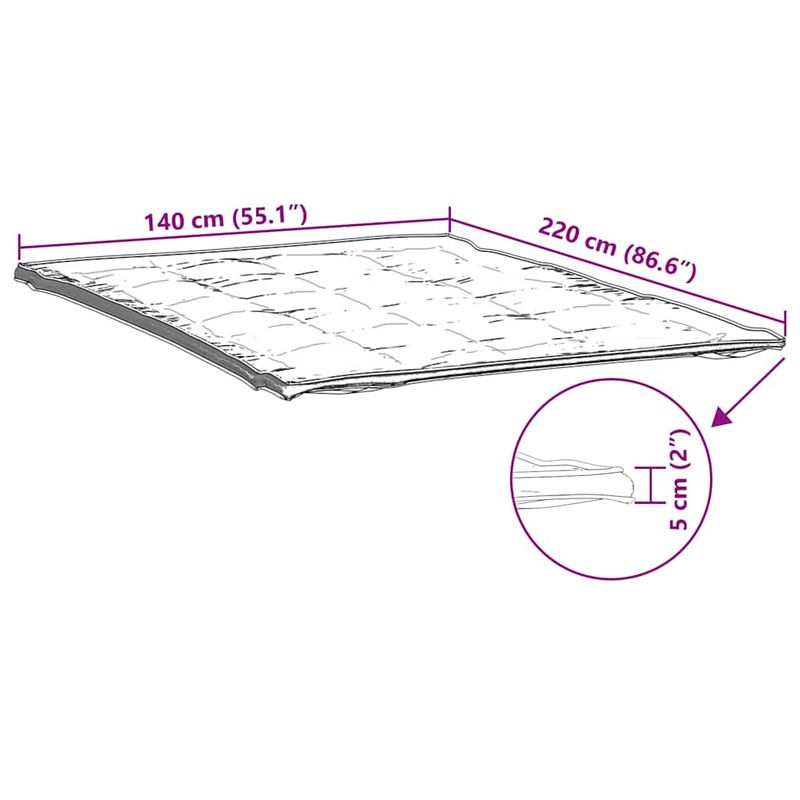 Casa si Gradina - Mobilier - Saltele si somiere - Saltele - Protectie de saltea, alb, 140x220 cm - Infinity.ro