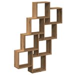 Casa si Gradina - Mobilier - Biblioteci si rafturi - Rafturi - Raft perete cub stejar artizanal 90x15x119,5 cm, lemn prelucrat - Infinity.ro