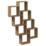 Casa si Gradina - Mobilier - Biblioteci si rafturi - Rafturi - Raft perete cub stejar artizanal 90x15x119,5 cm, lemn prelucrat - Infinity.ro
