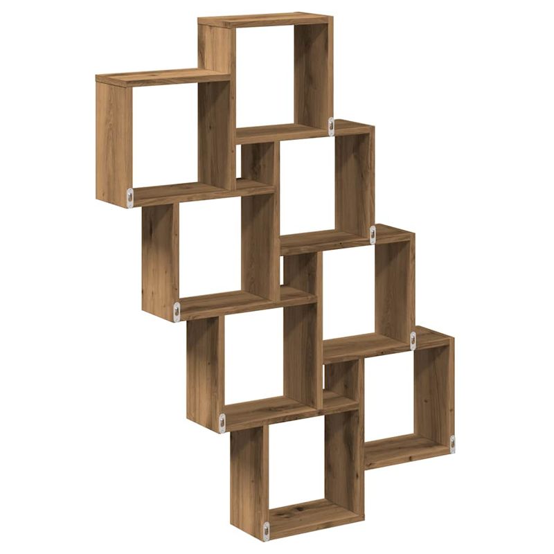 Casa si Gradina - Mobilier - Biblioteci si rafturi - Rafturi - Raft perete cub stejar artizanal 90x15x119,5 cm, lemn prelucrat - Infinity.ro