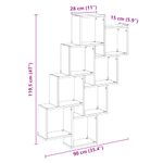 Casa si Gradina - Mobilier - Biblioteci si rafturi - Rafturi - Raft perete cub stejar artizanal 90x15x119,5 cm, lemn prelucrat - Infinity.ro