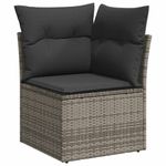 Casa si Gradina - Gradina si terasa - Mobilier exterior - Seturi mobila gradina - Set mobilier gradina cu perne, 6 piese, gri, poliratan - Infinity.ro