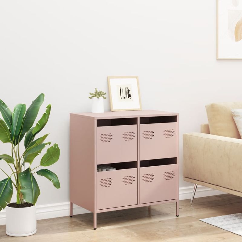 Casa si Gradina - Mobilier - Comode si corpuri - Comode - Dulap, roz, 68x39x73,5 cm, otel laminat la rece - Infinity.ro