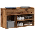 Casa si Gradina - Mobilier - Organizare si depozitare - Organizator incaltaminte - Bancheta pantofar, lemn vechi, 80x30x45 cm, lemn prelucrat - Infinity.ro