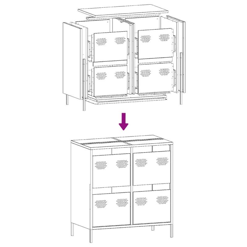Casa si Gradina - Mobilier - Comode si corpuri - Comode - Dulap, roz, 68x39x73,5 cm, otel laminat la rece - Infinity.ro