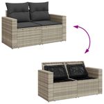 Casa si Gradina - Gradina si terasa - Mobilier exterior - Seturi mobila gradina - Set mobilier de gradina cu perne, 8 piese gri deschis poliratan - Infinity.ro