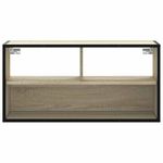 Casa si Gradina - Mobilier - Comode si corpuri - Comode - Dulap TV, stejar sonoma, 80x31x39,5 cm, lemn prelucrat si metal - Infinity.ro