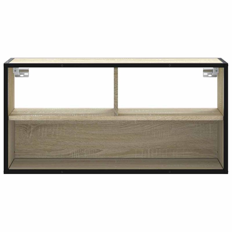 Casa si Gradina - Mobilier - Comode si corpuri - Comode - Dulap TV, stejar sonoma, 80x31x39,5 cm, lemn prelucrat si metal - Infinity.ro