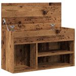 Casa si Gradina - Mobilier - Organizare si depozitare - Organizator incaltaminte - Bancheta pantofar, lemn vechi, 80x30x45 cm, lemn prelucrat - Infinity.ro