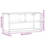 Casa si Gradina - Mobilier - Comode si corpuri - Comode - Dulap TV, stejar sonoma, 80x31x39,5 cm, lemn prelucrat si metal - Infinity.ro