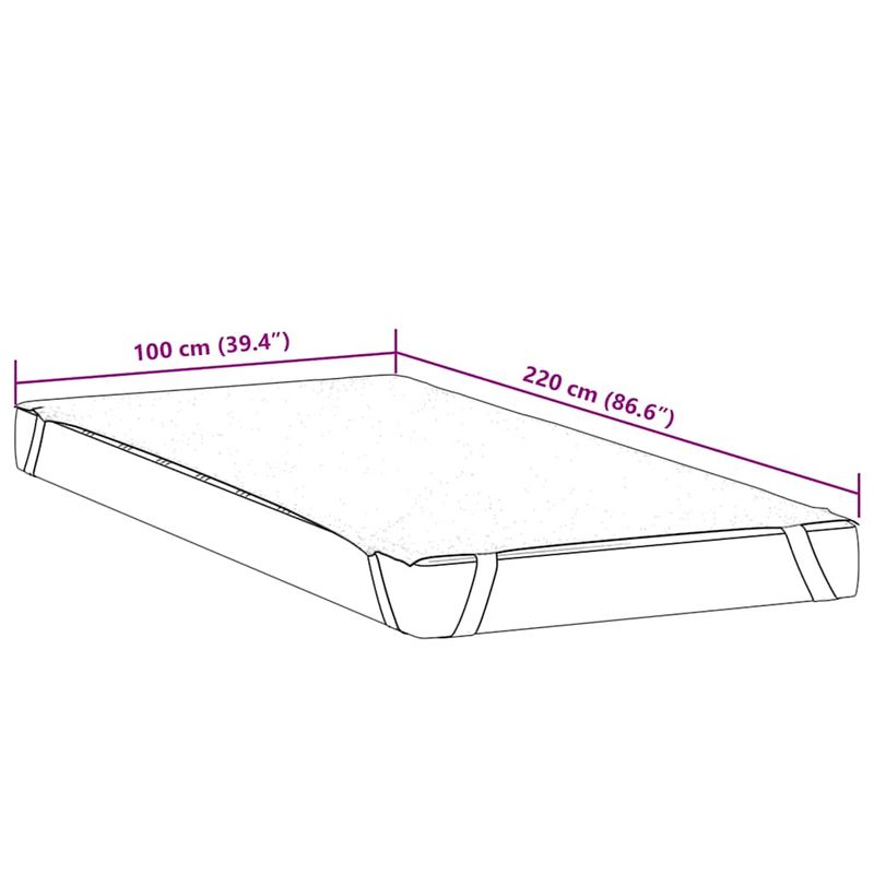 Casa si Gradina - Textile si covoare - Lenjerii de pat - Protectie saltea - Protectie de saltea, alb, 100x220 cm, impermeabila - Infinity.ro