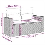 Casa si Gradina - Gradina si terasa - Mobilier exterior - Seturi mobila gradina - Set mobilier gradina cu perne, 6 piese, gri, poliratan - Infinity.ro