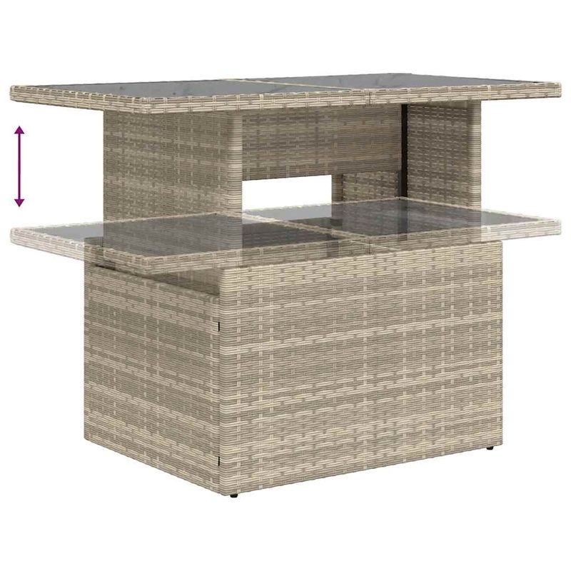 Casa si Gradina - Gradina si terasa - Mobilier exterior - Seturi mobila gradina - Set canapele de gradina cu perne, 7piese gri deschis poliratan - Infinity.ro