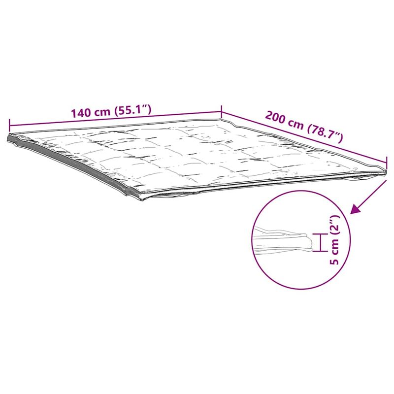 Casa si Gradina - Mobilier - Saltele si somiere - Saltele - Protectie de saltea, alb, 140x200 cm - Infinity.ro