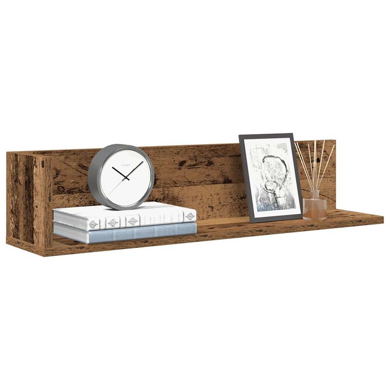 Casa si Gradina - Mobilier - Biblioteci si rafturi - Rafturi - Rafturi perete 2 buc. lemn vechi 75x16,5x16,5 cm lemn prelucrat - Infinity.ro
