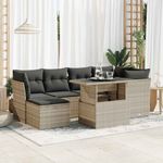 Casa si Gradina - Gradina si terasa - Mobilier exterior - Seturi mobila gradina - Set canapele de gradina cu perne, 7piese gri deschis poliratan - Infinity.ro