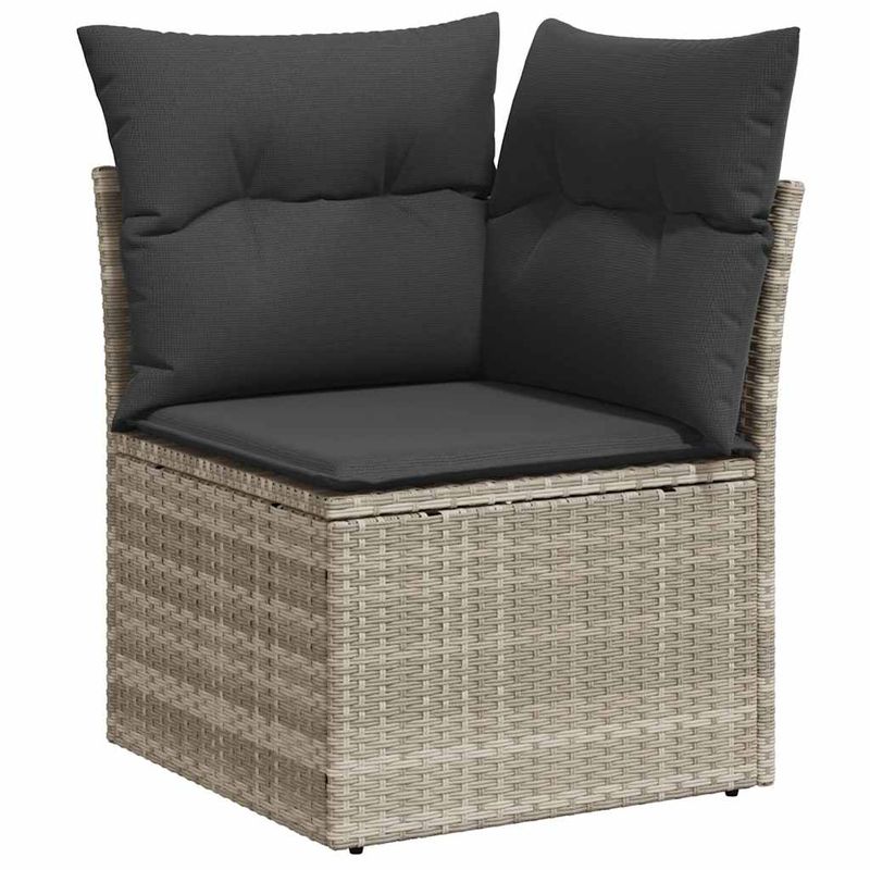 Casa si Gradina - Gradina si terasa - Mobilier exterior - Seturi mobila gradina - Set canapele de gradina cu perne, 7piese gri deschis poliratan - Infinity.ro