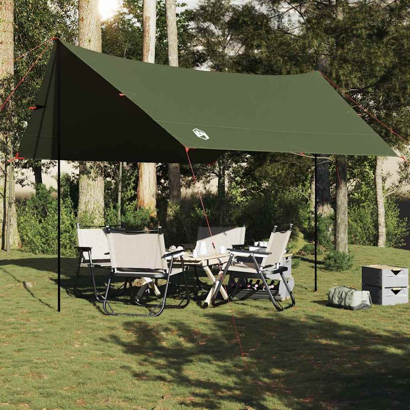 Sport si Outdoor - Camping - Copertine si adaposturi - Prelata de camping verde masliniu, 462x306x211 cm, impermeabila - Infinity.ro