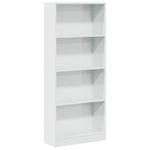 Casa si Gradina - Mobilier - Biblioteci si rafturi - Biblioteci - Biblioteca, alb extralucios, 60x24x143 cm, lemn prelucrat - Infinity.ro