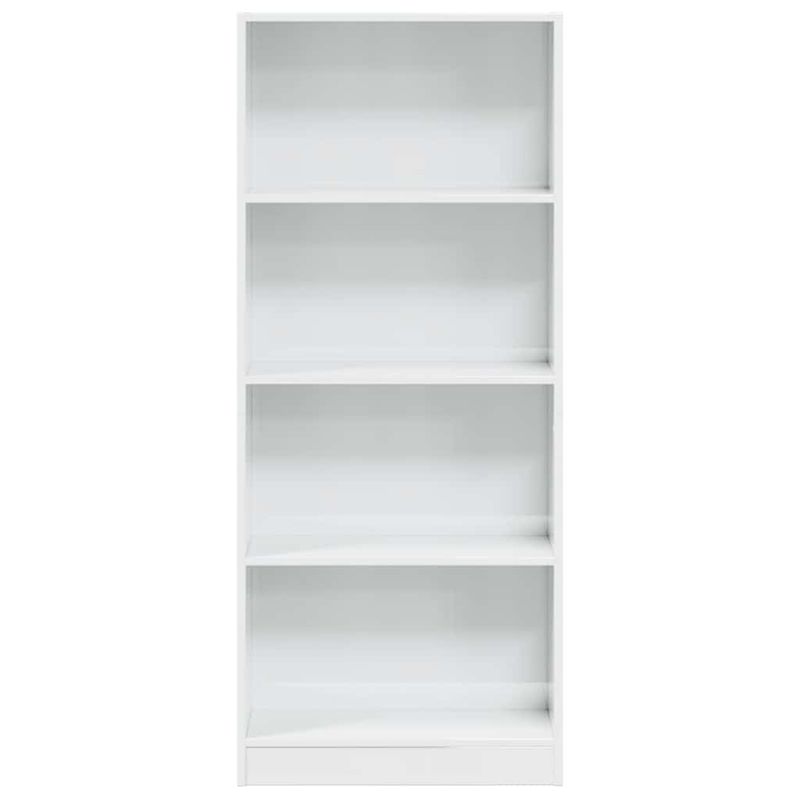 Casa si Gradina - Mobilier - Biblioteci si rafturi - Biblioteci - Biblioteca, alb extralucios, 60x24x143 cm, lemn prelucrat - Infinity.ro