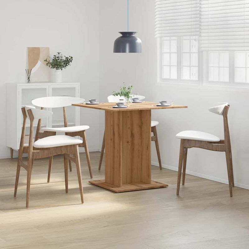 Casa si Gradina - Mobilier - Mese si birouri - Mese bucatarie si dining - Masa bucatarie, stejar artizanal, 80x80x75 cm, lemn prelucrat - Infinity.ro