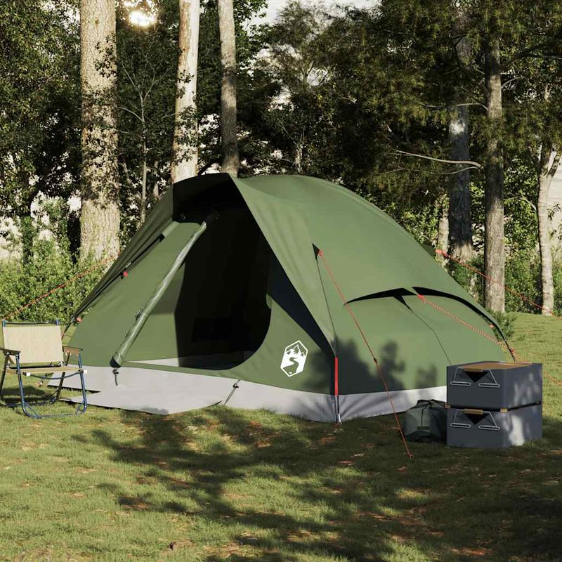 Sport si Outdoor - Camping - Corturi camping - Cort camping cupola 4 persoane verde masliniu impermeabil - Infinity.ro