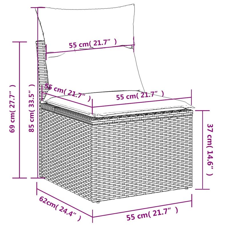 Casa si Gradina - Gradina si terasa - Mobilier exterior - Seturi mobila gradina - Set canapele de gradina cu perne, 10 piese, negru, poliratan - Infinity.ro