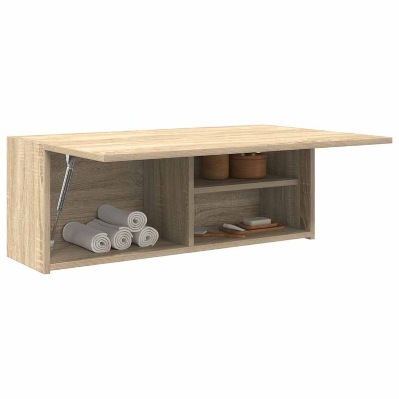 Casa si Gradina - Mobilier - Mobilier baie - Corpuri baie - Dulap perete baie, stejar sonoma, 80x25x30 cm, lemn prelucrat - Infinity.ro