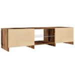 Casa si Gradina - Mobilier - Comode si corpuri - Comode - Dulap TV cu lumini LED lemn vechi 140x40x35,5 cm lemn prelucrat - Infinity.ro