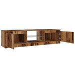 Casa si Gradina - Mobilier - Comode si corpuri - Comode - Dulap TV cu lumini LED lemn vechi 140x40x35,5 cm lemn prelucrat - Infinity.ro