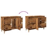 Casa si Gradina - Mobilier - Mobilier baie - Comode baie - Dulap de chiuveta, lemn vechi, 80x33x60 cm, lemn prelucrat - Infinity.ro