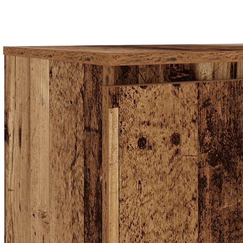 Casa si Gradina - Mobilier - Comode si corpuri - Comode - Dulap TV cu lumini LED lemn vechi 140x40x35,5 cm lemn prelucrat - Infinity.ro