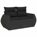 Casa si Gradina - Gradina si terasa - Mobilier exterior - Seturi mobila gradina - Set mobilier de gradina cu perne, 6 piese, negru, poliratan - Infinity.ro