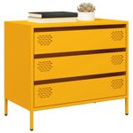 Casa si Gradina - Mobilier - Comode si corpuri - Comode - Dulap, galben mustar, 68x39x58,5 cm, otel laminat la rece - Infinity.ro