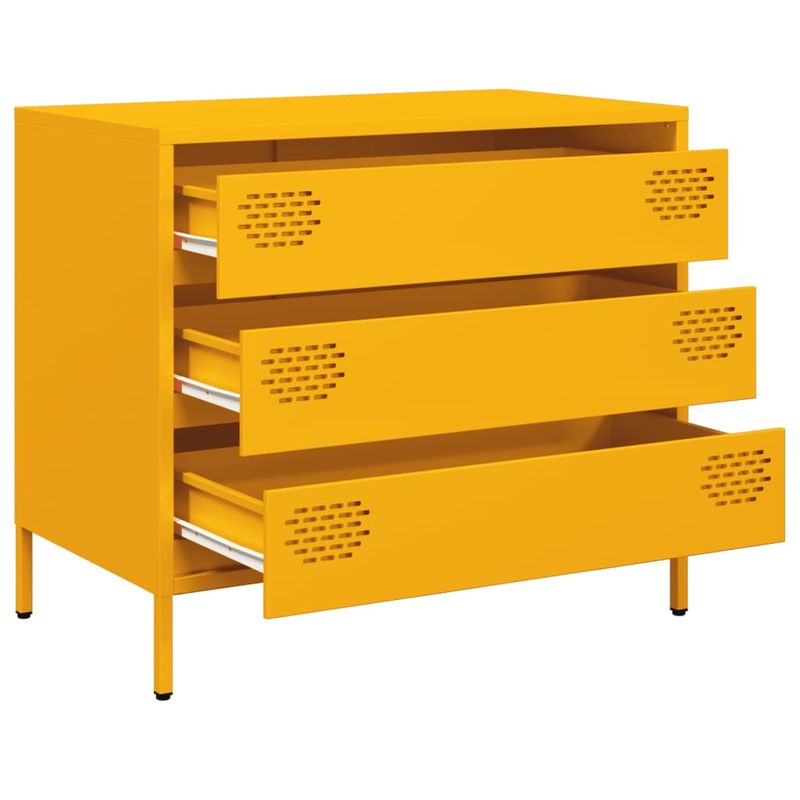 Casa si Gradina - Mobilier - Comode si corpuri - Comode - Dulap, galben mustar, 68x39x58,5 cm, otel laminat la rece - Infinity.ro