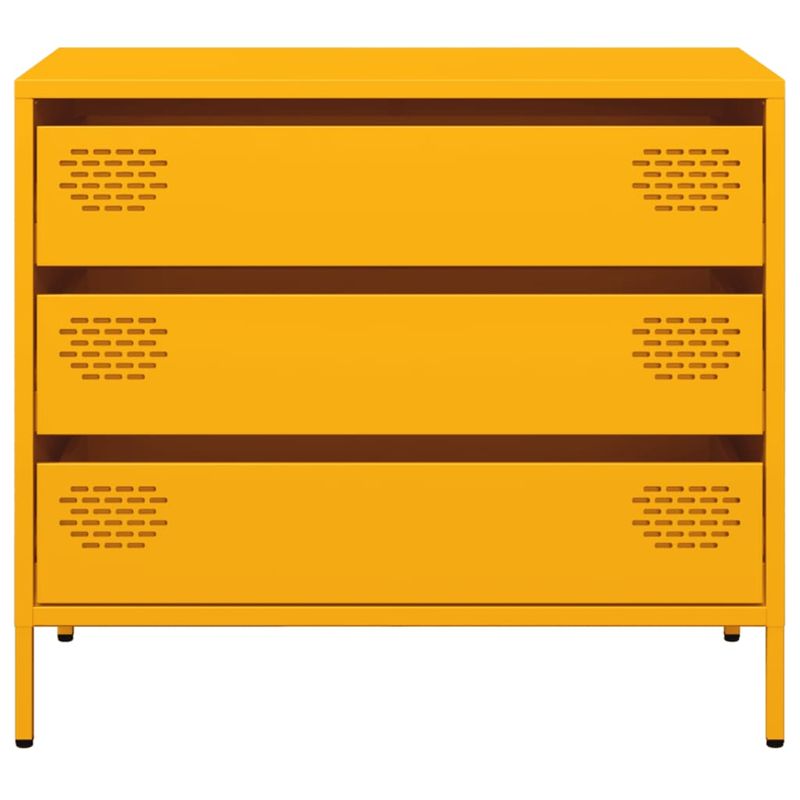 Casa si Gradina - Mobilier - Comode si corpuri - Comode - Dulap, galben mustar, 68x39x58,5 cm, otel laminat la rece - Infinity.ro