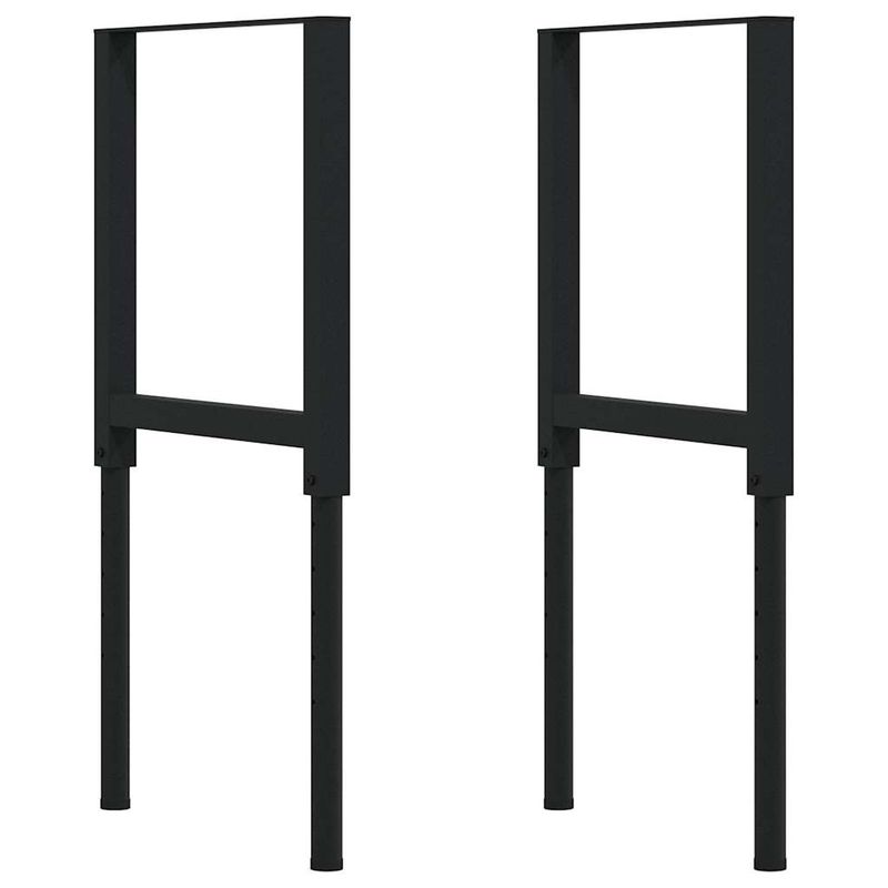 Casa si Gradina - Constructii - Scule de mana si unelte - Mese si bancuri de lucru - Banc lucru 80x60x(71,5-98) cm lemn masiv stejar, negru și natural - Infinity.ro