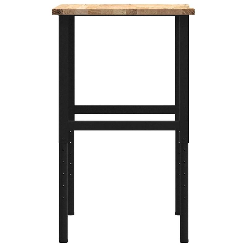 Casa si Gradina - Constructii - Scule de mana si unelte - Mese si bancuri de lucru - Banc lucru 80x60x(71,5-98) cm lemn masiv stejar, negru și natural - Infinity.ro