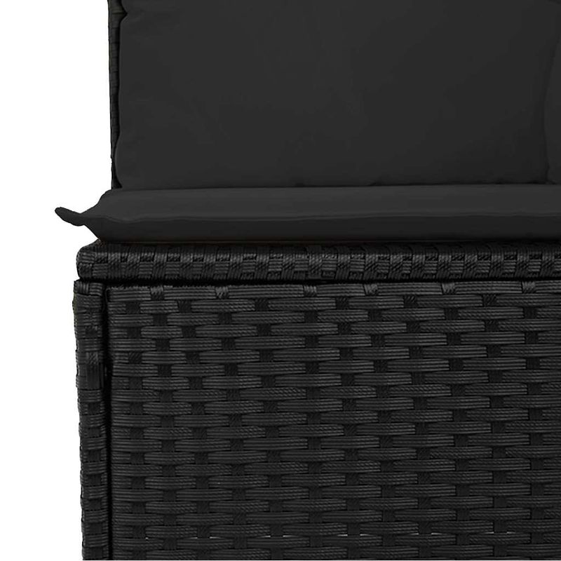 Casa si Gradina - Gradina si terasa - Mobilier exterior - Seturi mobila gradina - Set mobilier de gradina cu perne, 6 piese, negru, poliratan - Infinity.ro