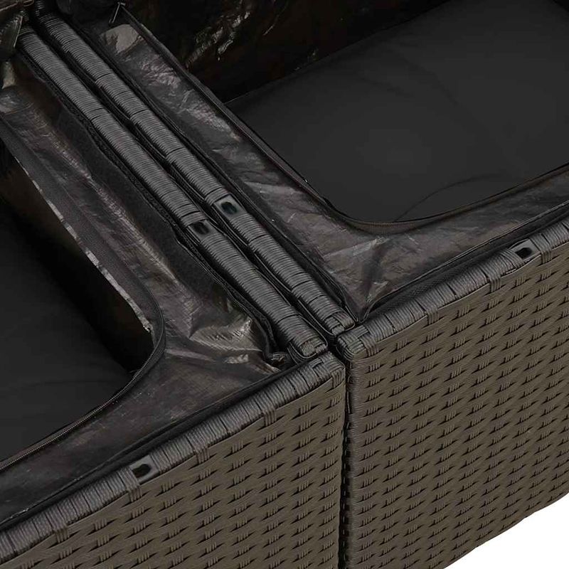 Casa si Gradina - Gradina si terasa - Mobilier exterior - Seturi mobila gradina - Set mobilier de gradina cu perne, 6 piese, negru, poliratan - Infinity.ro
