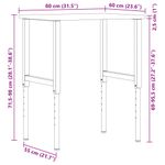 Casa si Gradina - Constructii - Scule de mana si unelte - Mese si bancuri de lucru - Banc lucru 80x60x(71,5-98) cm lemn masiv stejar, negru și natural - Infinity.ro