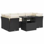 Casa si Gradina - Gradina si terasa - Mobilier exterior - Seturi mobila gradina - Set canapele de gradina cu perne, 7 piese, negru, poliratan - Infinity.ro